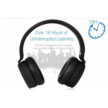 F&D Stereo HW111 Wireless Bluetooth Headphone with Mic (Black)-